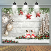 Winter Weihnachten Baum Schnee Hölzern Dekoration Foto Hintergründe